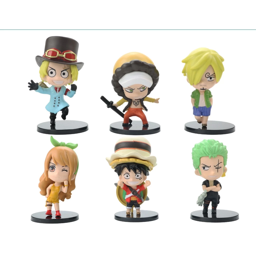 Ảnh thật 🌟 Set 6 Mô Hình One Piece - Cao 10cm 🌟