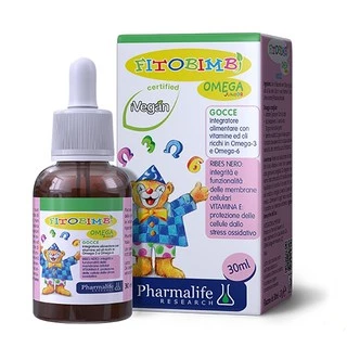 Pharmalife Fitobimbi OMEGA Junior Phát triển não bộ cho bé, tốt cho mắt, Lọ nhỏ giọt 30ml