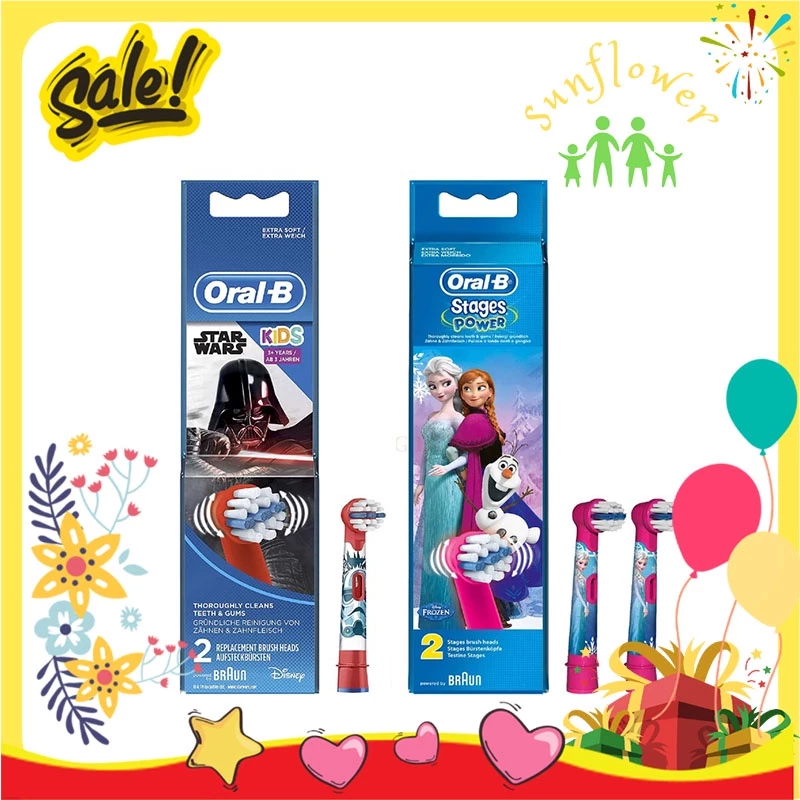 Đầu Bàn Chải Oral-B Trẻ Em Star War Bé Trai Và Elsa cho Bé Gái