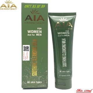 Sữa rửa mặt dành cho Nam và Nữ Soothing Cleansing Milk AIA Cosmetics 120ml sáng da, ngừa mụn cao cấp