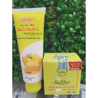 COMBO KEM MỤN MISS & SỮA RỬA MẶT TRẮNG DA