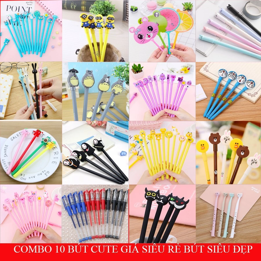 Combo 8 bút gel nước cute Gía Sỉ.