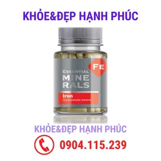 [ Bổ sung sắt hỗ trợ máu ] Thực phẩm bảo vệ sức khỏe Essential Minerals Iron – 60 viên/lọ