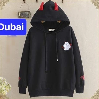 ÁO KHOÁC HOODIE NAM NỮ UNISEX CHẤT NỈ MA CUTE SÀNH ĐIỆU HOT TREND 2022 - DUBAI FASHION