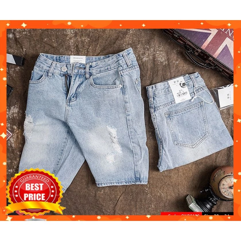 [GIẢM GIÁ] QUẦN SHORT JEAN LỬNG CAO CẤP XƯỚC NHẸ (HÀNG XẤU HOÀN TIỀN) - BM 387