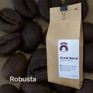 [GU VIỆT] 500g Cà phê Robusta rang mộc không hương liệu, dùng pha phin hoặc máy - Cà Phê Ông Bi