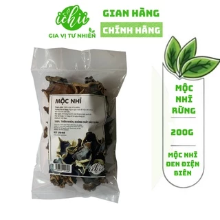 Mộc nhĩ rừng tây bắc , nấm mèo rừng ICHII , Mộc nhĩ đen đã cắt chân gói 200G