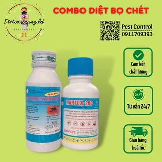 Bộ đôi diệt bọ chét : Map permethrin 100ml + hantox 100ml