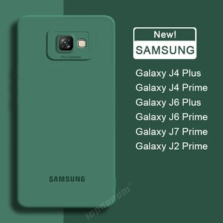 Ốp Điện Thoại Silicon Dẻo Màu Trơn Có Khung Bảo Vệ Camera Cho Samsung Galaxy J7 Prime J6 J4 J2 Plus