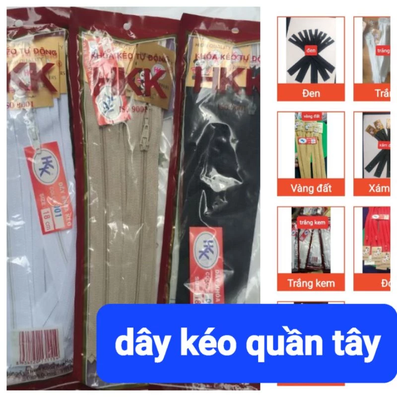 6-12 sợi Dây kéo quần tây HKK