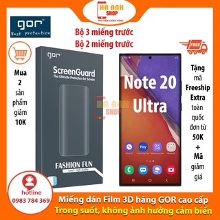 Miếng dán Samsung Note 20 Ultra Full màn hãng Gor cao cấp(Bộ 5 miếng)