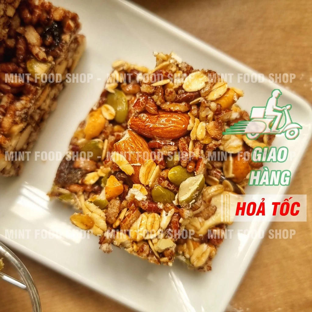 Granola Bar Thanh Hạt Dinh Dưỡng Túi 500Gr (Hút Chân Không) Thanh Ngũ Cốc