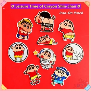 Miếng dán ủi thêu họa tiết hoạt hình shin-chan dễ thương