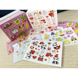 Set Sticker nhiều hình thương hiệu, họa tiết chống nước, dán trang trí laptop, mũ bảo hiểm, vali, xe ga(Giao ngẫu nhiên)