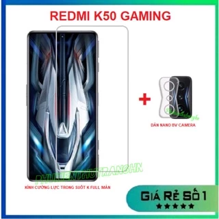 Combo Xiaomi Redmi K50 Gaming kính cường lực trong suốt không full màn + dán bảo vệ camera chống trầy xước