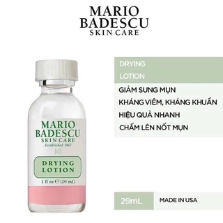 [BILL US] Chấm mụn Mario Badescu Drying Lotion 29ml (full size) làm khô cồi mụn, giảm sưng, viêm