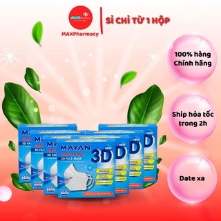 COMBO 10 HỘP Khẩu trang 3D MAYAN cao cấp Người Lớn 3D Mask Pm2.5 Hộp 10 cái  - MAXpharmacy