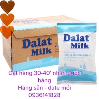 DALATMILK GÓI 220ML KHÔNG ĐƯỜNG TIỆT TRÙNG date th 10/2024