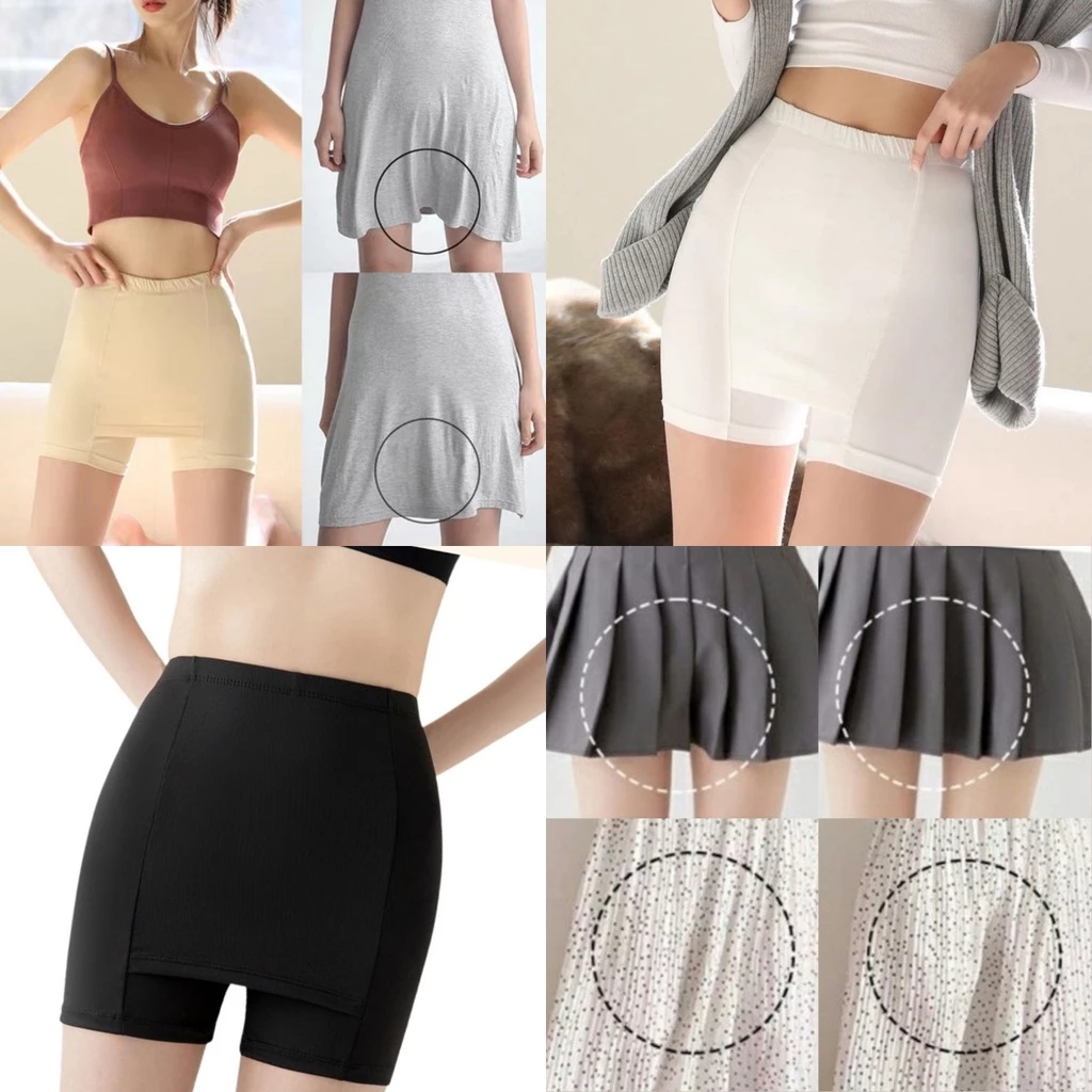 Combo 3 Quần Mặc Váy Bảo Hộ An Toàn Chống Lộ Thông Minh Thiết Kế Hai Lớp Co Giãn 4 Chiều Không Lộ Viền