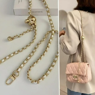 dây đeo túi Phụ kiện  túi Side Strap PU Da Chain Dây đeo vai Quả cầu vàng nhỏ có thể điều chỉnh , nhiều màu sắc để lựa chọn dây đeo túi xách