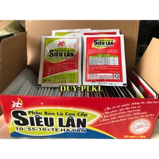 Siêu Lân - 10 gói siêu lân đỏ - phân bón lá Cao Cấp NPK 10-55-10+Te. ra hoa ra rễ cực mạnh, ra hoa đồng loạt.