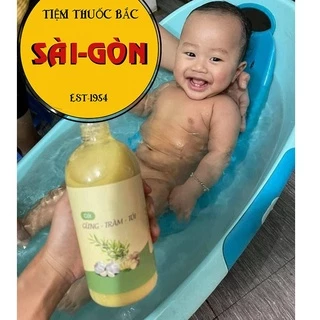 Cốt Gừng Tràm Tỏi - Nước Tắm Bé An Toàn Chai 600ml