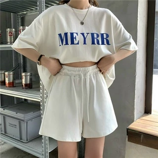 Set Bộ MEYRR 3 MÀU Form Rộng Unisex - Đồ Bộ Mặc Nhà Tay Lỡ freesize Nam Nữ Đều Mặc Được