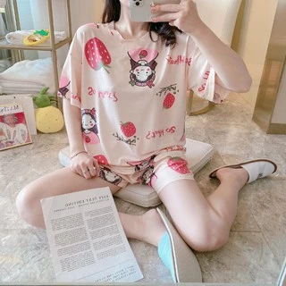 Bộ ngủ nữ cộc tay đồ mặc nhà họa tiết cute dễ thương mềm mát [BC10