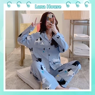 Đồ bộ nữ pijama dài tay bigsize mặc nhà cao cấp chất dày ấm PJMDAII02