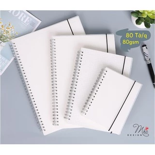 SỔ LÒ XO ghi chép A4 B5 A5 A6 80 tờ bìa lá - SỔ BULLET JOURNAL