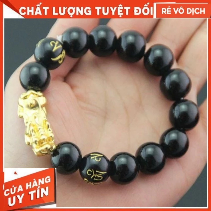 Vòng Đeo Tay Chuỗi Hạt Tỳ Hưu Hạt 10 Ly Phong Thuỷ - Tài Lộc - May Mắn.