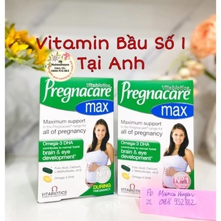 ( ĐỦ BILL) Vitamin Bầu Pregnacare Max Anh hộp 84 viên