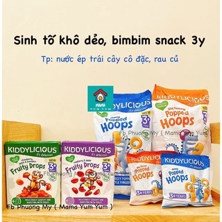 Date 8,10/2024 Bánh ăn dặm snack Kiddylicious cho bé 3y 3 tuổi 36m của anh