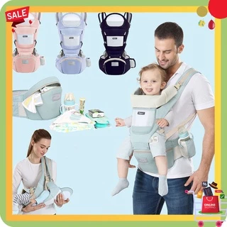 Địu Em Bé 6 Tư Thế Có Đỡ Cổ Chống Gù Cho Bé Điệu Trẻ Em Chất Vải Cotton Mềm Mịn, Có Ngăn Đựng Đồ Tiện Lợi Cho Gia Đình