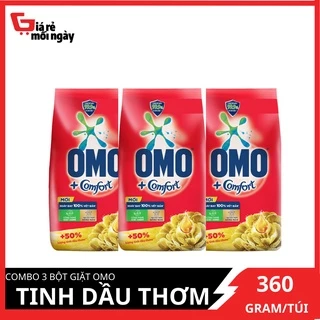 Combo 3 Bột giặt OMO Tinh dầu thơm 350g