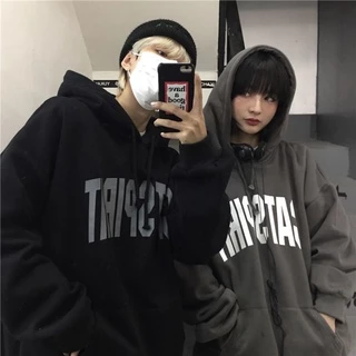 FREESHIP Áo hoodie, Áo Nỉ Bông cotton In Chữ CASPIRIT forrm Rộng unisex