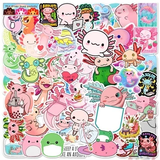 Bộ 50 Cái ☆ Miếng Dán Axolotl Series 01 Salamander Dễ Thương ☆ Sticker Dán Tường Chống Thấm Nước Thời Trang