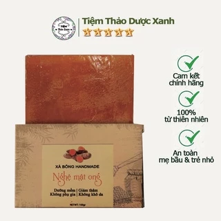 Xà bông nghệ mật ong- Xà phòng mướp đắng, khổ qua giảm mụn, giảm thâm, dưỡng da (100gr)