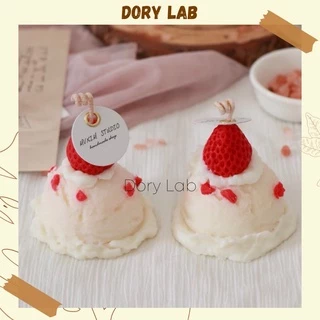 Nến Thơm Viên Kem Dâu Tây Nhiều Mùi Hương Handmade, Phụ Kiện Decor - Dory Lab