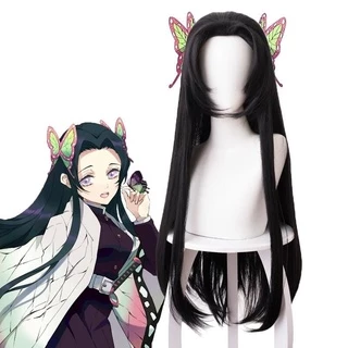 [sẵn] Wig/tóc giả cosplay Kochou Kanae - Demon Slayer: Kimetsu no Yaiba màu đen [Miu Cosplay]