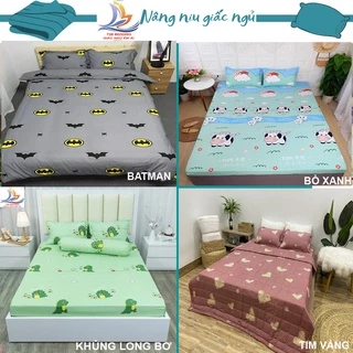 Ga trải giường cotton poly 1m2,1m4,1m6,1m8 x 2m (bo chun miễn phí 10cm), Drap 4 mùa