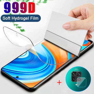 2 in 1 Dán Film dẻo PPF Miếng dán màn hình + Kính Cường Lực Camera cho Xiaomi Mi 10t 9t Pro Redmi Note 10 9 8 7 9s 9a 9c 8a 7a 6a Pro Max Poco X3 F2 F3 M3 Pro Pocophone F1