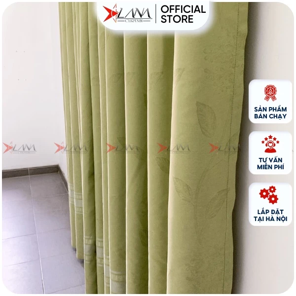 [Rèm đep, cản nắng, giá rẻ, nhiều kích thước] Rèm vải gấm mềm cản nắng 70%