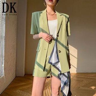 Áo khoác blazer, áo vest blazer nữ ngắn tay dáng dài đẹp - DUKI STORE