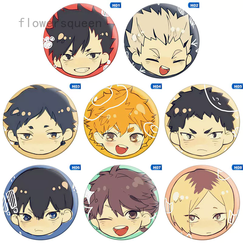 flowersqueen Trâm Cài Áo Hình Hoạt Hình Anime Haikyuu