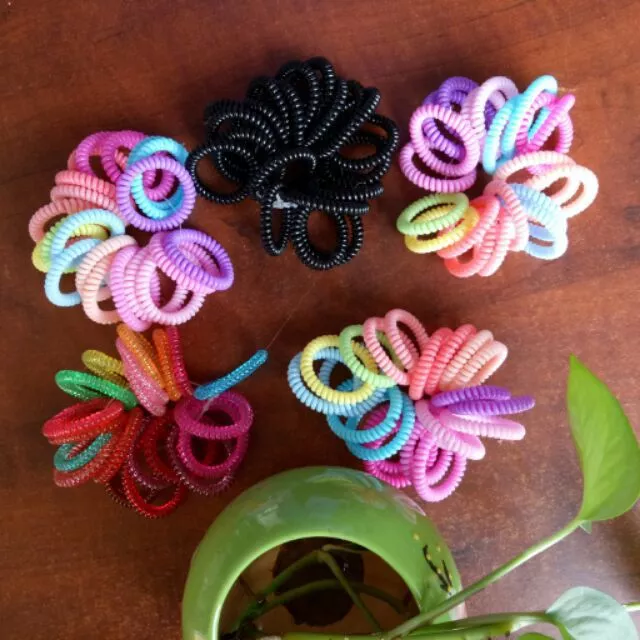 Set 20 cột tóc lò xo nhí cho bé