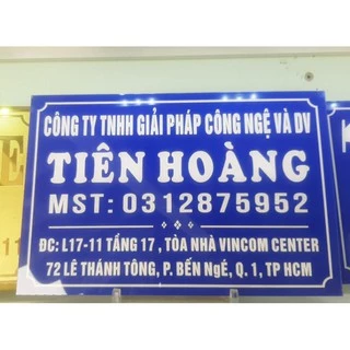 Bảng công ty mica ,màu sắc và kích thước đa dạng, nội dung làm theo yêu cầu.