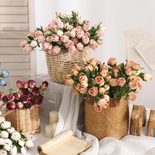 7 nhái theo hoa hồng khô, hoa nhân tạo, hoa lụa tươi, khai vị bàn, trang trí nhà