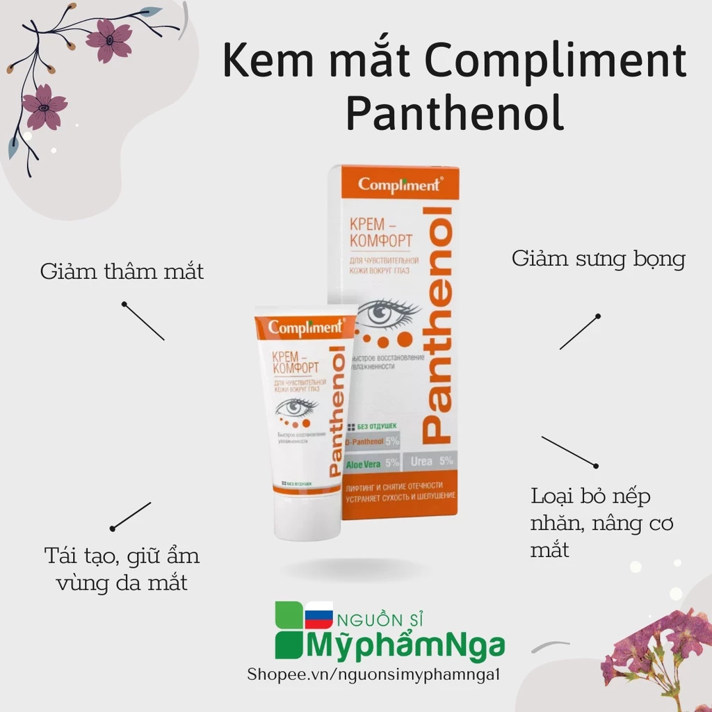 Kem mắt Compliment Panthenol giảm thâm bọng nhăn mắt