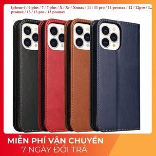 Bao da iphone 13promax , 13pro, 13 , 12promax , 12pro , 12 , 11promax , 11pro , 11 , 6,7,8,plus nắp gập dạng ví da